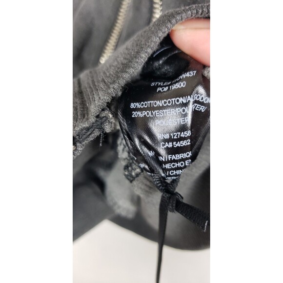 Affliction Motors Black Premium Sweater Knit Moto‎ Jacket XS Wash Out Gray Eagle - Picture 8 of 8